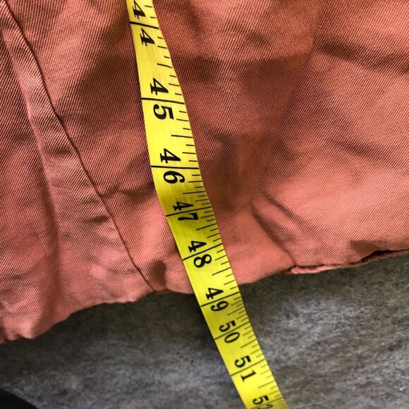 Topshop Apron Midi Dress Size 6 A-Line Halter Square Neck Clay Peach Minimalist - Picture 6 of 8